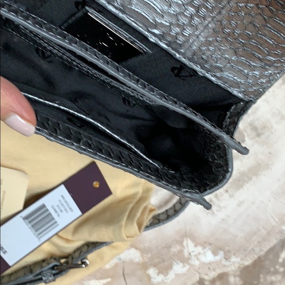Vince Camuto Signature NWT Gunmetal Python Bag - Picture 7 of 8